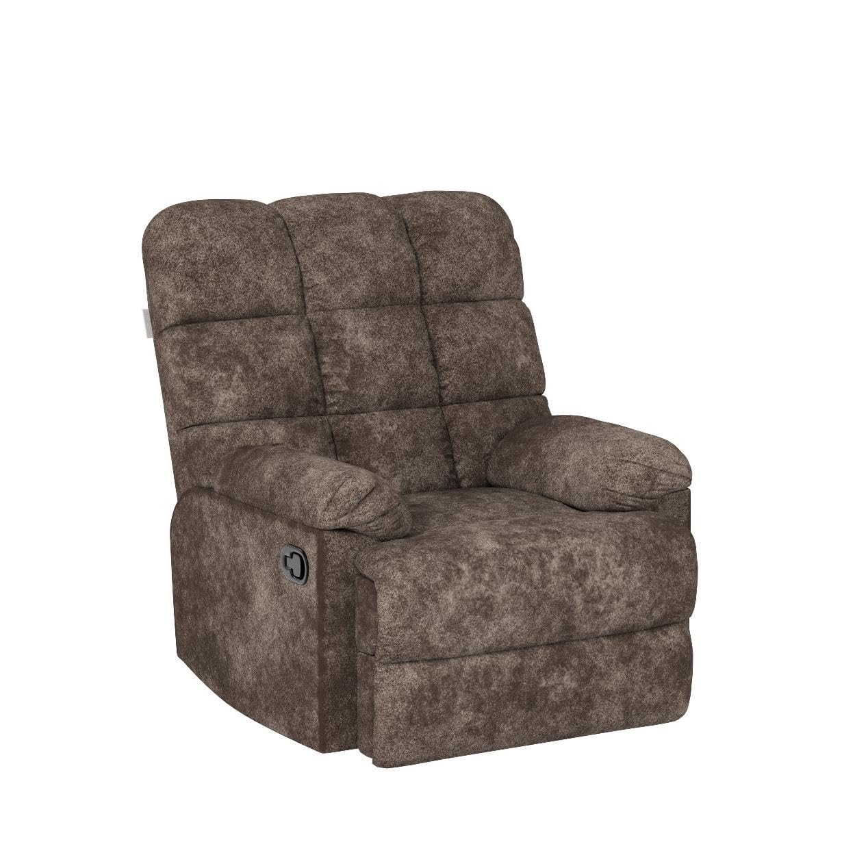 Solimo Biela Single Seater Fabric Recliner (Brown)