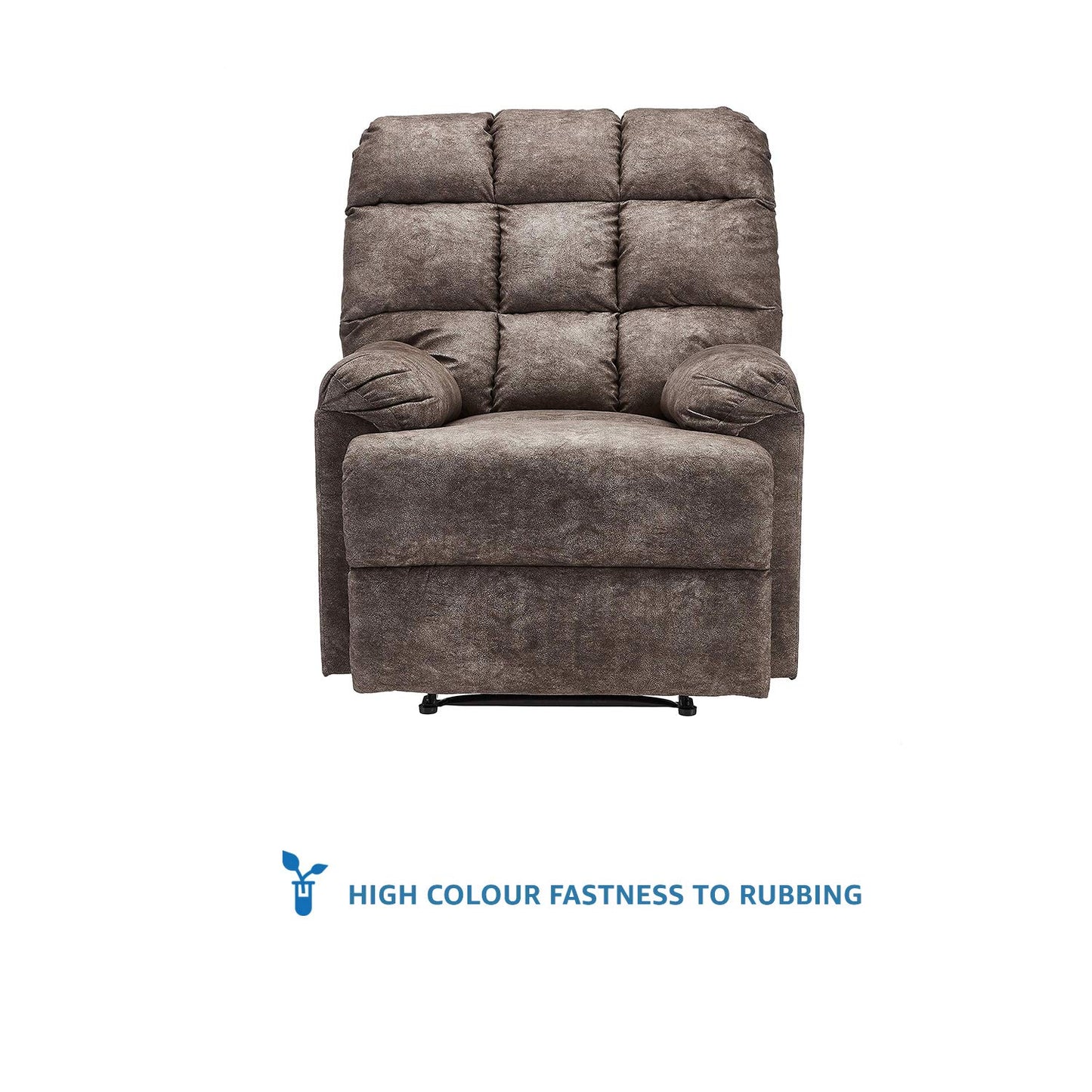 Solimo Biela Single Seater Fabric Recliner (Brown)